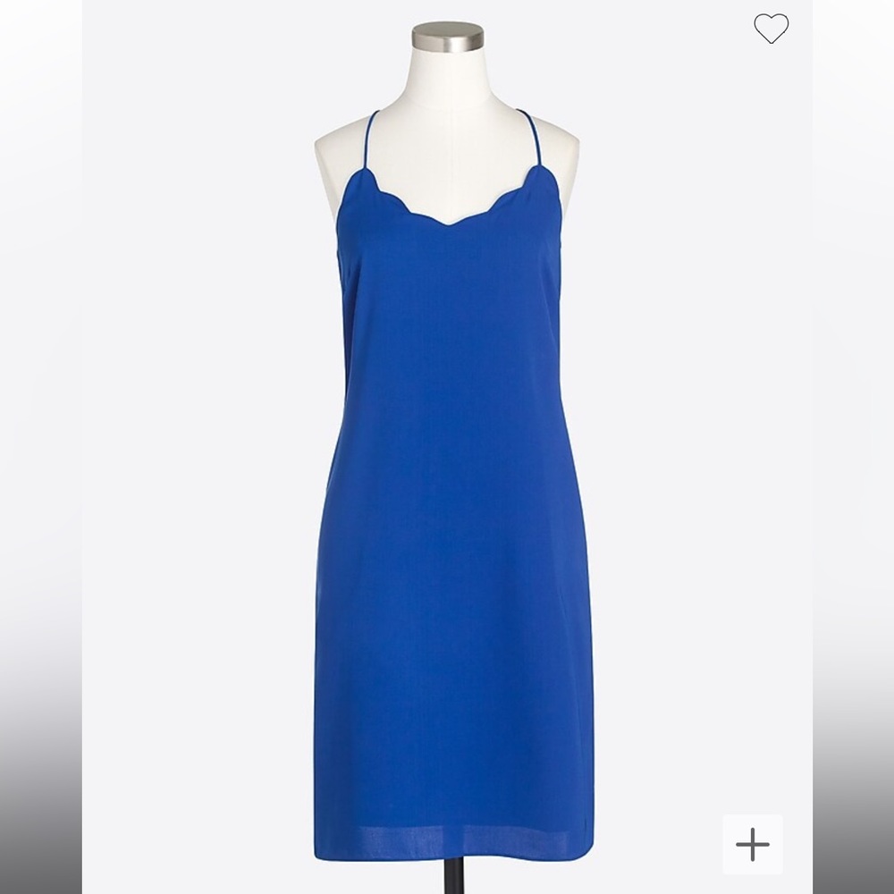 J.Crew - Scalloped Tank Dress - Cobalt - Size 2 - NWT